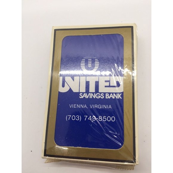 United Savings Bank Playing Cards Vienna Virginia New Unopened Rare Vintage - Picture 5 of 9